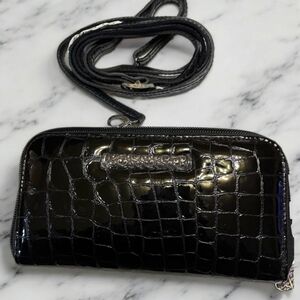 **Brighton patent leather crocodile style wallet, Crossbody